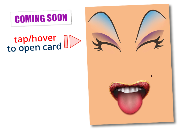 Pink Flamingos Interactive Card Front £4.99